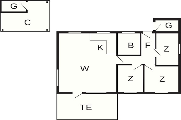 Foto van 6 persoons vakantie huis in Væggerløse-By Traum - Vakantiehuis in Væggerløse - FloorPlan