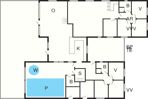 Foto van Luxe vakantieverblijf in Albaek - Vakantiehuis in Ålbæk - FloorPlan