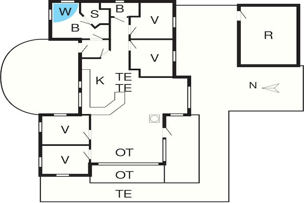 Foto van Gezellig strandhuis met spa - Vakantiehuis in Fjerritslev - FloorPlan