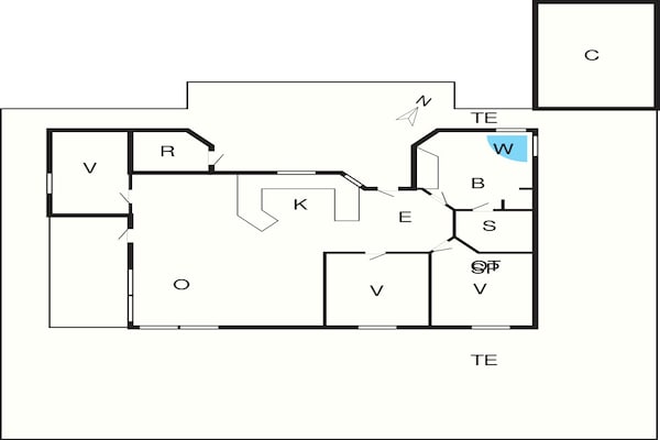 Foto van Afgelegen toevluchtsoord in Thorup - Vakantiehuis in Fjerritslev - FloorPlan
