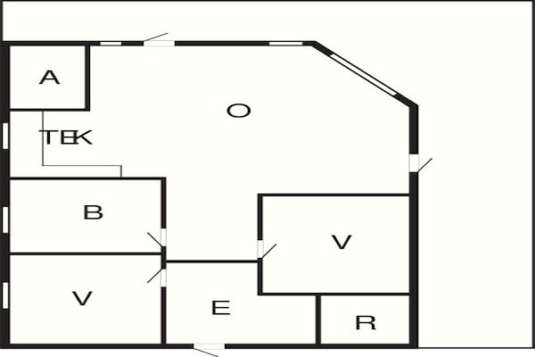 Foto van Ontsnap naar de kust in Helgenaes - Vakantiehuis in Knebel - FloorPlan