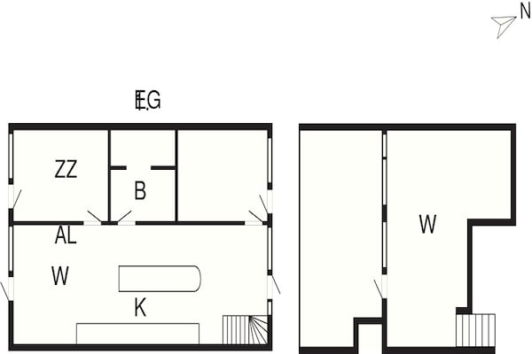 Foto van 6 persoons vakantie huis op een vakantie park in Rømø - FloorPlan