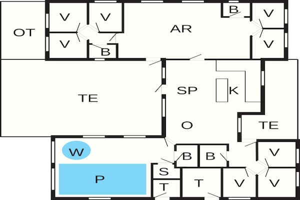 Foto van Luxe strandhuis voor 20 personen - Vakantiehuis in Sydals - FloorPlan