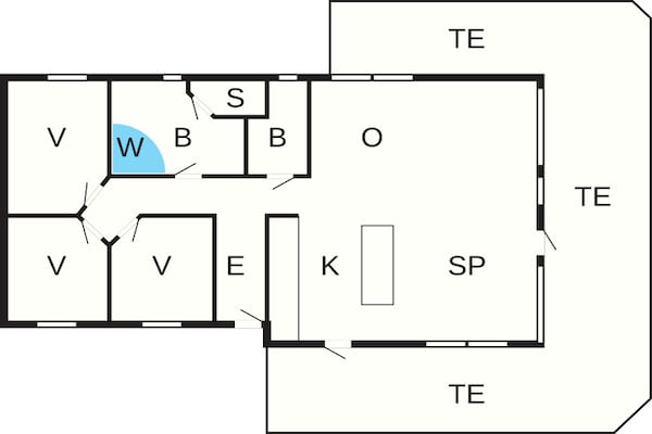 Foto van Luxe strandhuis met spa - Vakantiehuis in Børkop - FloorPlan