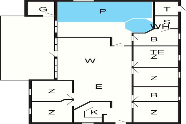 Foto van Luxe vakantieverblijf met zwembad - Vakantiehuis in Nordborg - FloorPlan