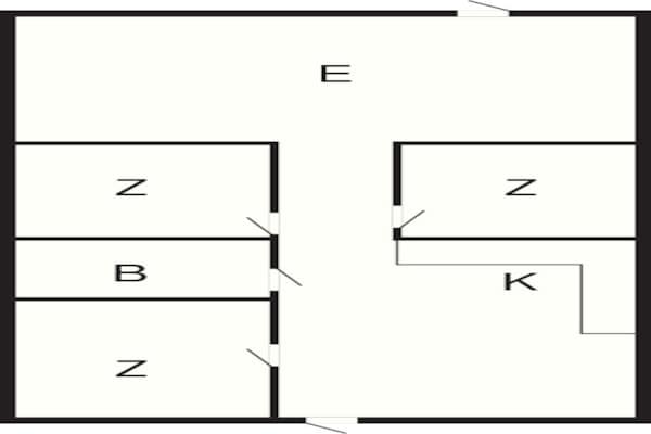 Foto van Rustige oase in Knebel - Vakantiehuis in Knebel - FloorPlan