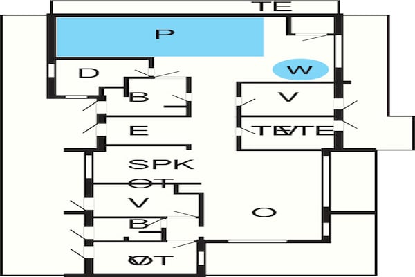 Foto van Panoramisch toevluchtsoord met zwembad - Vakantiehuis in Sjølund - FloorPlan