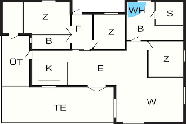 Foto van 8 persoons vakantie huis in Ålbæk - Vakantiehuis in Ålbæk - FloorPlan