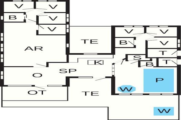 Foto van Luxe retraite voor 18 -- By Traum Ferienwohnungen - Vakantiehuis in Spøttrup - FloorPlan