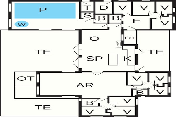 Foto van Luxe verblijf aan de Limfjorden - Vakantiehuis in Spøttrup - FloorPlan