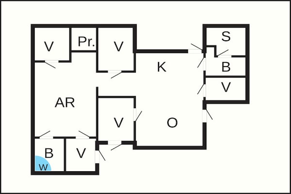 Foto van 12 persoons vakantie huis in Fanø-By Traum - Vakantiehuis in Fanø - FloorPlan