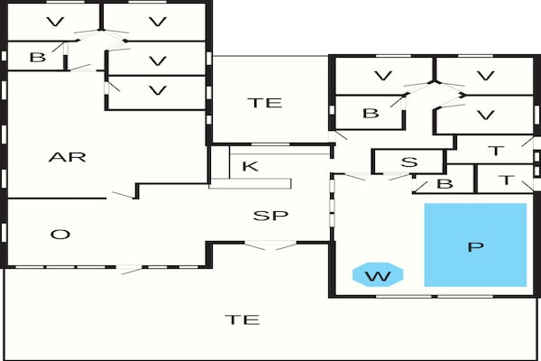 Foto van Luxe vakantieverblijf in Albaek - Vakantiehuis in Ålbæk - FloorPlan