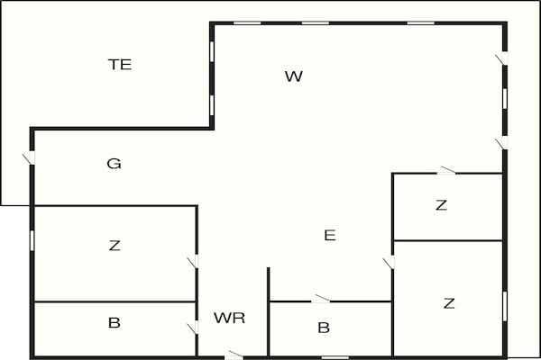 Foto van 6 persoons vakantie huis in Aakirkeby-By Traum - Vakantiehuis in Aakirkeby - FloorPlan