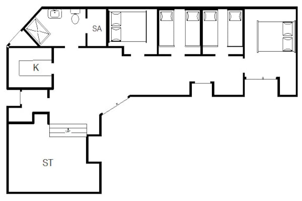Foto van 6 persoons vakantie huis in Vejers Strand - Vakantiehuis in Vejers Strand - FloorPlan