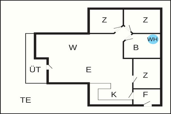 Foto van 6 persoons vakantie huis in Toftlund-By Traum - Vakantiehuis in Toftlund - FloorPlan