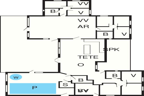 Foto van Luxe vakantieverblijf met zwembad - Vakantiehuis in Harboøre - FloorPlan