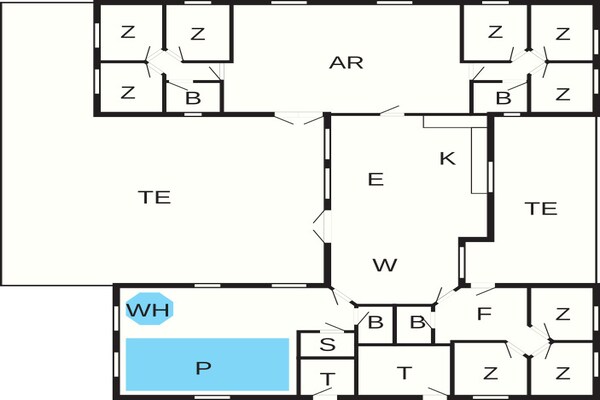 Foto van Luxe vakantieverblijf met zwembad - Vakantiehuis in Stege - FloorPlan