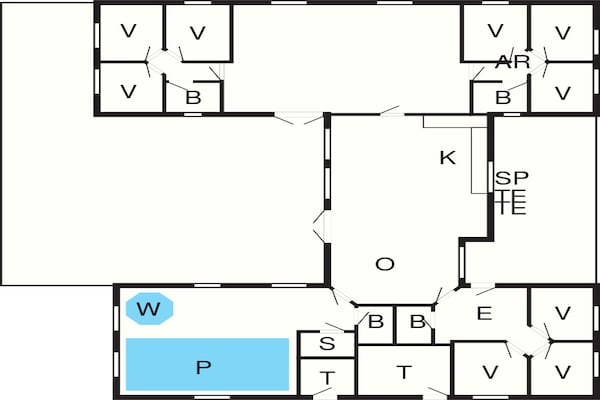 Foto van Luxe vakantieverblijf met zwembad - Vakantiehuis in Stege - FloorPlan
