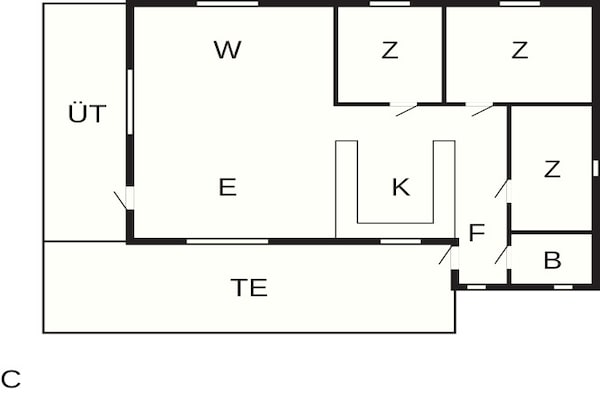 Foto van 6 persoons vakantiehuis in Væggerløse - Vakantiehuis in Væggerløse - FloorPlan