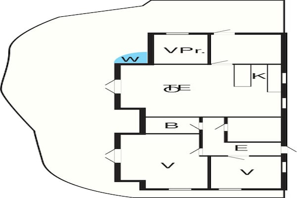 Foto van Licht vakantiehuis met bubbelbad - Vakantiehuis in Væggerløse - FloorPlan