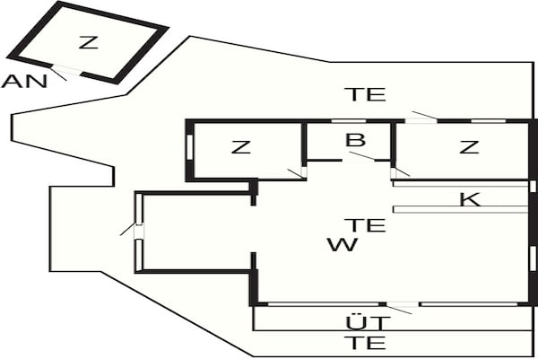 Foto van Moderne hut aan het strand - Vakantiehuis in Hejls - FloorPlan