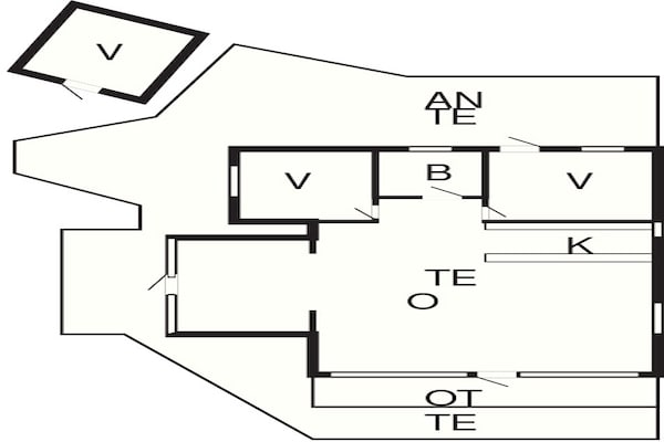 Foto van Moderne hut aan het strand - Vakantiehuis in Hejls - FloorPlan