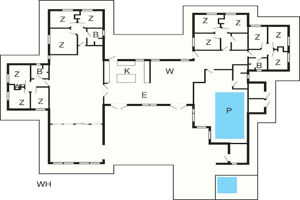 Foto van Luxe strandretraite in Væggerløse - Vakantiehuis in Væggerløse - FloorPlan