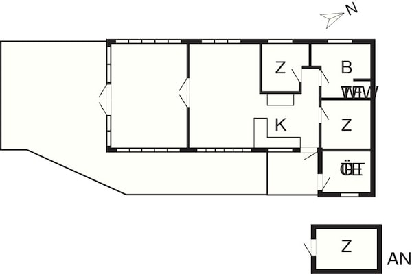 Foto van 4 persoons vakantie huis in Højslev-By Traum - Vakantiehuis in Højslev - FloorPlan