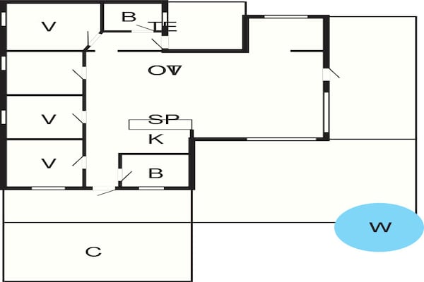 Foto van 6 persoons vakantie huis in Ulfborg - Vakantiehuis in Ulfborg - FloorPlan