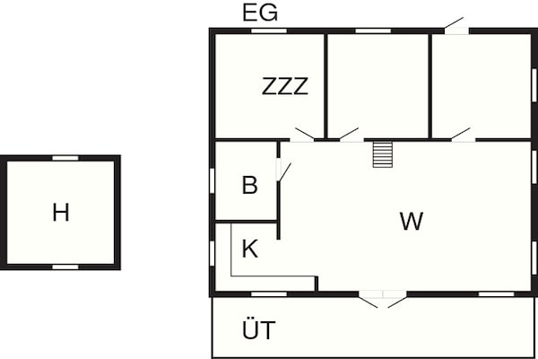 Foto van 6 persoons vakantie huis in Rønne - Vakantiehuis in Rønne - FloorPlan