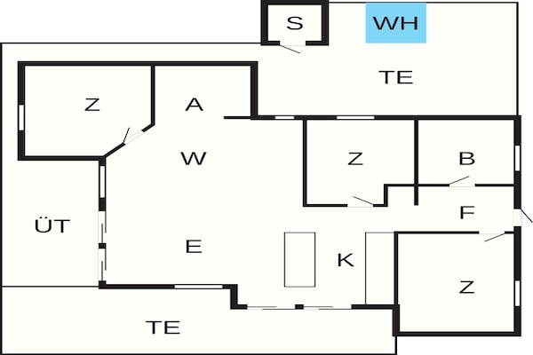 Foto van Verblijf aan zee met sauna - Vakantiehuis in Hørve - FloorPlan