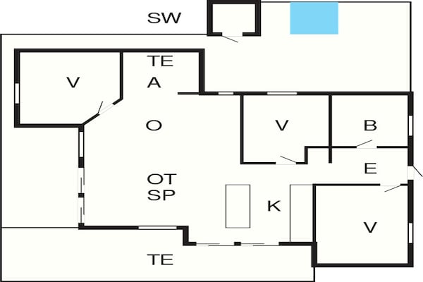 Foto van Verblijf aan zee met sauna - Vakantiehuis in Hørve - FloorPlan