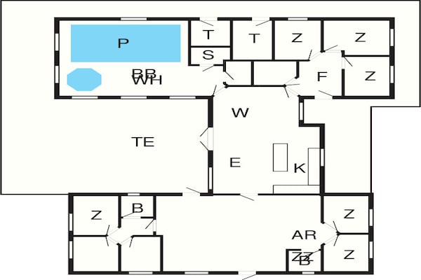 Foto van Luxe vakantieverblijf in Asserbo - Vakantiehuis in Frederiksværk - FloorPlan