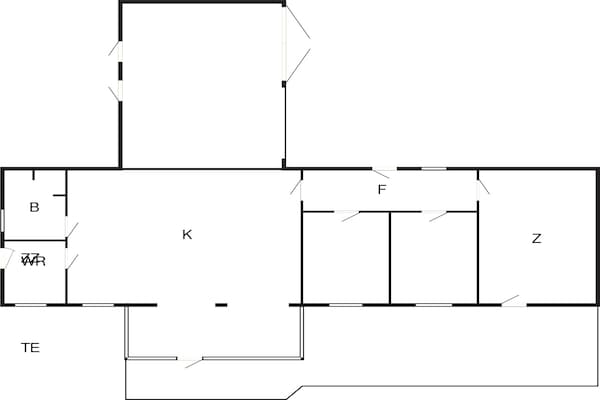 Foto van Rustoord in Enø vlakbij de fjord - Vakantiehuis in Karrebæksminde - FloorPlan