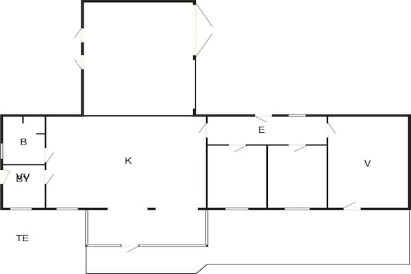 Foto van Rustoord in Enø vlakbij de fjord - Vakantiehuis in Karrebæksminde - FloorPlan