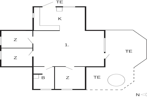 Foto van Licht vakantiehuis met bubbelbad - Vakantiehuis in Ebeltoft - FloorPlan