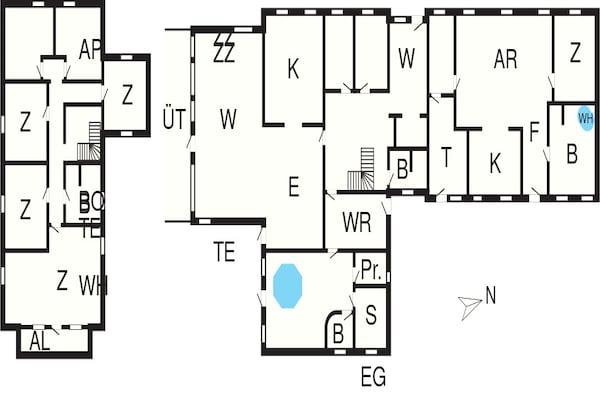 Foto van Vakantiehuis voor 22 gasten - Vakantiehuis in Ulfborg - FloorPlan