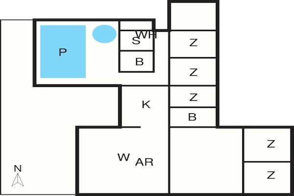 Foto van Luxe strandhuis voor 14 personen - Vakantiehuis in Løkken - FloorPlan