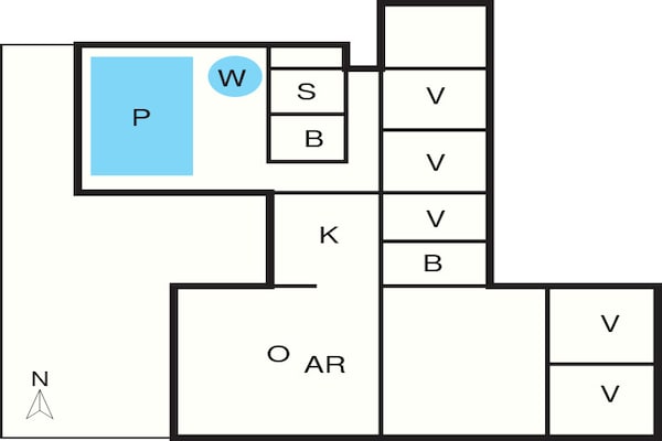 Foto van Luxe strandhuis voor 14 personen - Vakantiehuis in Løkken - FloorPlan