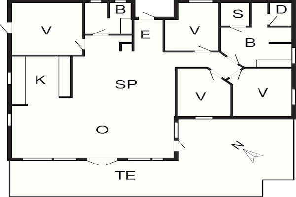 Foto van Vakantiehuis aan zee met sauna - Vakantiehuis in Sydals - FloorPlan