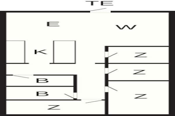 Foto van 12 persoons vakantieparkhuis in Hanstholm - Vakantiehuis in Hanstholm - FloorPlan