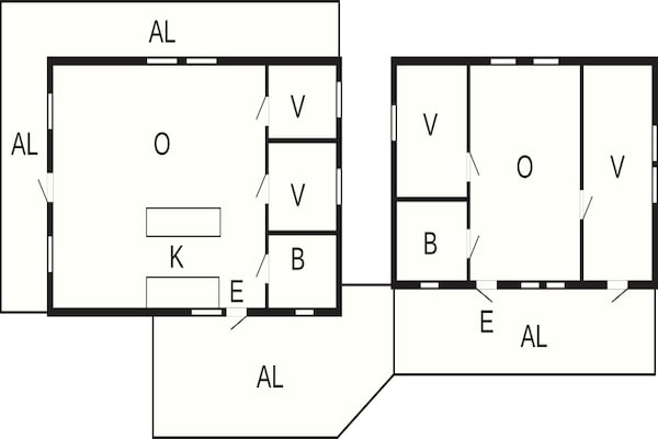 Foto van Charmant eilandhuis met gastenverblijf - Vakantiehuis in VäTö - FloorPlan