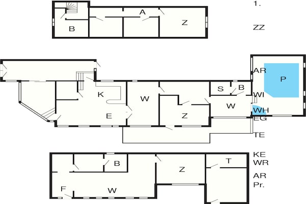 Foto van Plezier voor het hele gezin met Fjord View - Vakantiehuis in Thyholm - FloorPlan