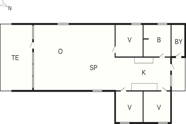 Foto van 6 Personen vakantie huis in Ålbæk - Vakantiehuis in Ålbæk - FloorPlan