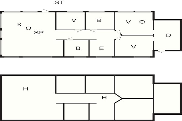 Foto van 6 Personen vakantie huis in Tjørhom - Vakantiehuis in Tjørhom - FloorPlan