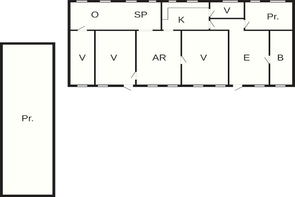 Foto van 8 Personen vakantie huis in Roslev - Vakantiehuis in Roslev - FloorPlan