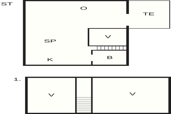 Foto van 4 persoons vakantieparkhuis in Rømø - Vakantiehuis in Rømø - FloorPlan
