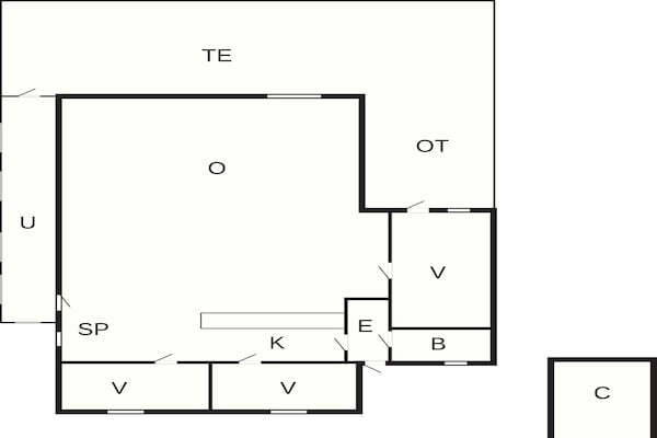 Foto van 6 Personen vakantie huis in Væggerløse - Vakantiehuis in Væggerløse - FloorPlan