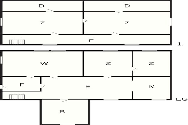 Foto van 6 Personen vakantie huis in Fjørtoft - Vakantiehuis in Fjørtoft - FloorPlan