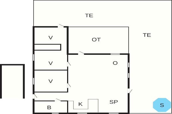 Foto van 6 Personen vakantie huis in Væggerløse - Vakantiehuis in Væggerløse - FloorPlan